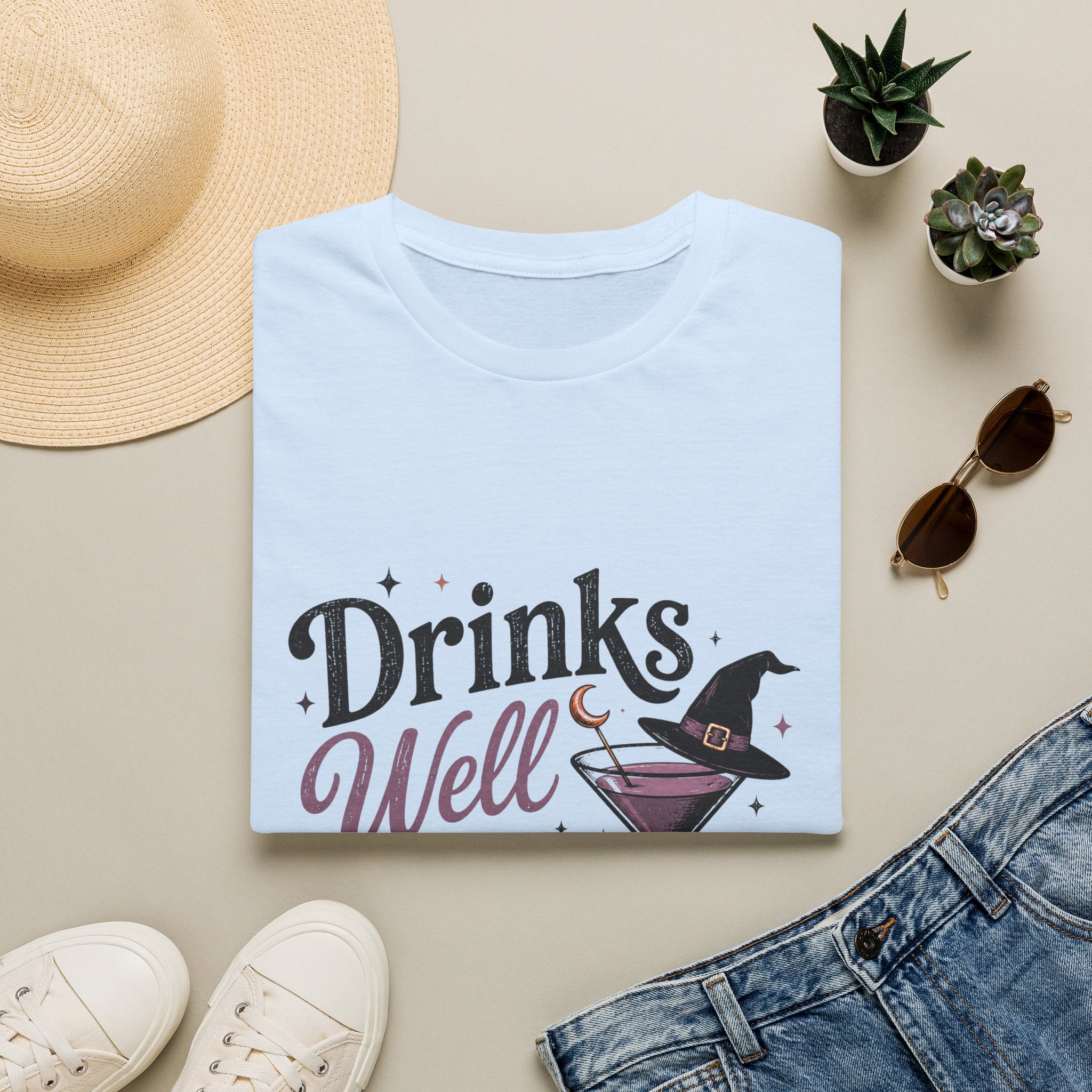 Drinks Well With Witches T-Shirt