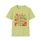 Autumn Leaves And Pumpkins Please T-Shirt