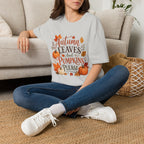 Autumn Leaves And Pumpkins Please T-Shirt