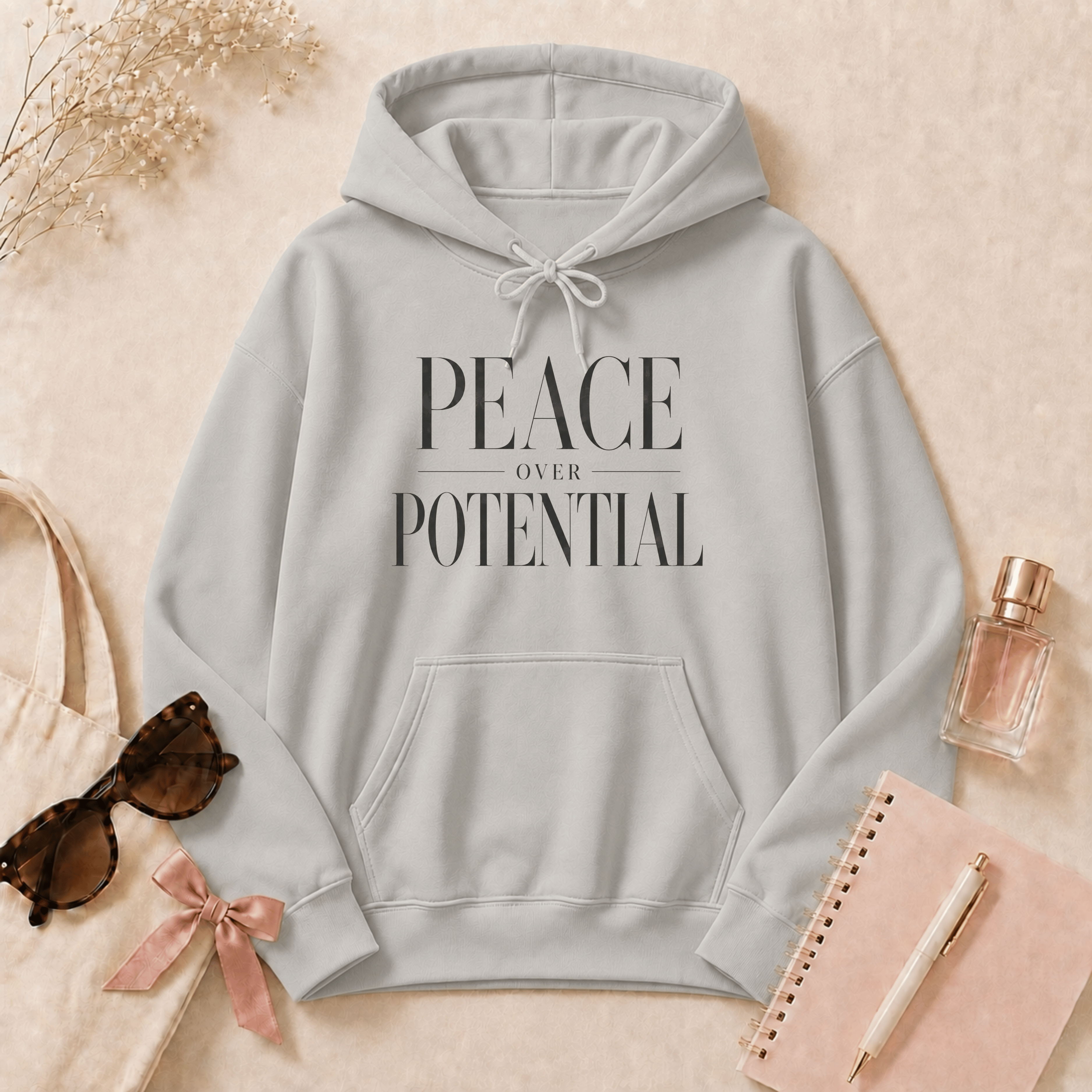 Peace Over Potential Hoodie | Unisex Healing Era Sweatshirt | Self-Love & Boundaries Pullover