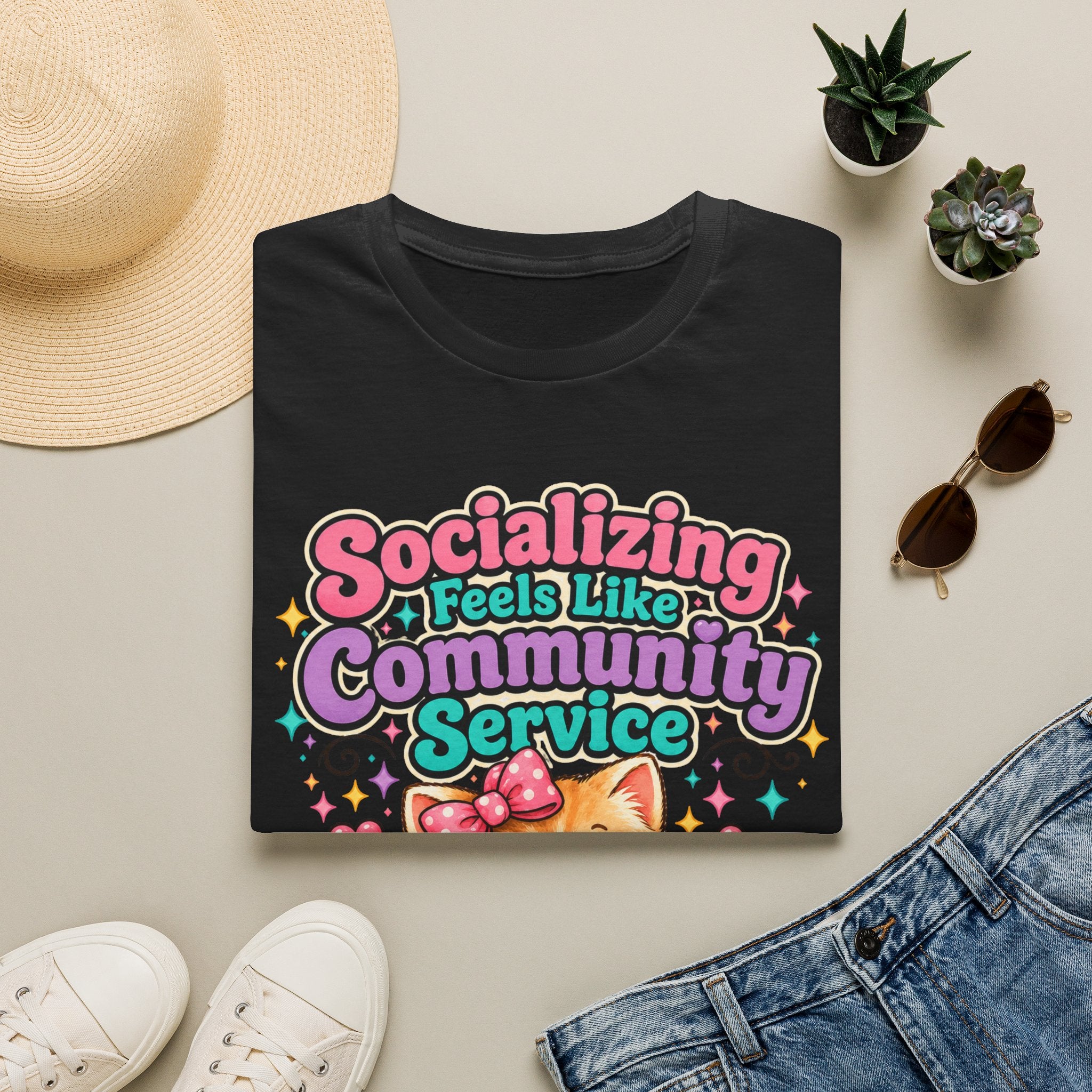 Socializing Feels Like Community Service T-Shirt