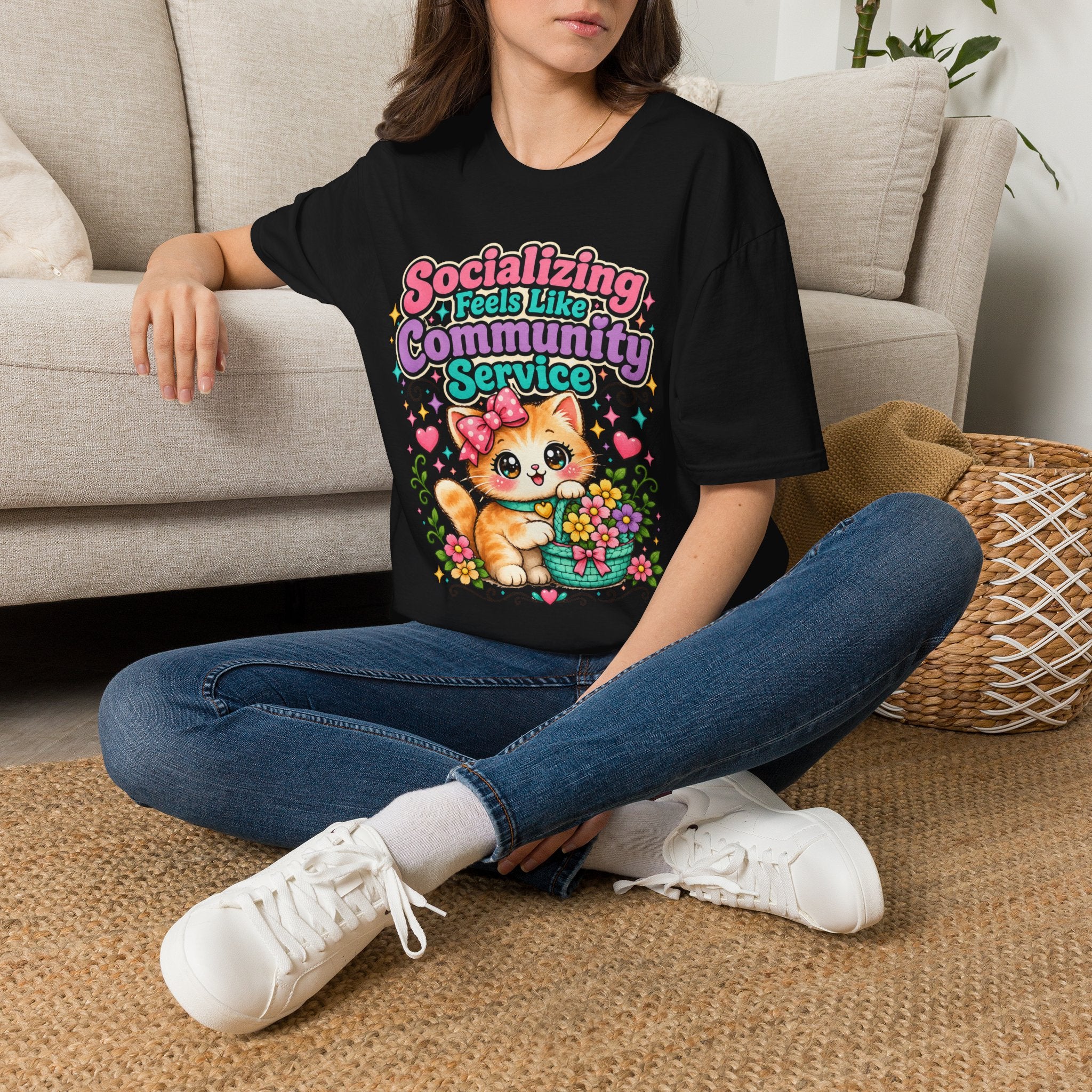 Socializing Feels Like Community Service T-Shirt
