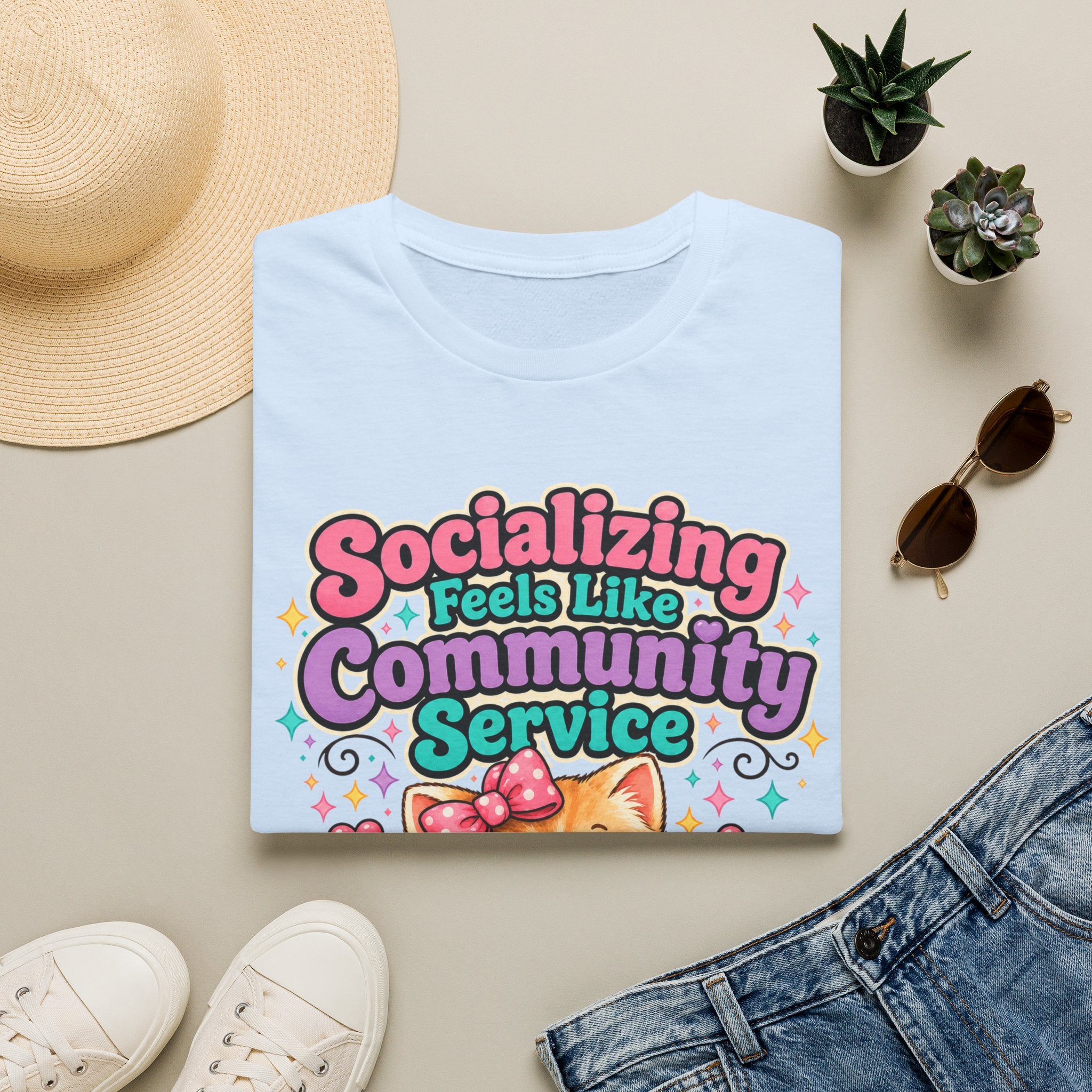 Socializing Feels Like Community Service T-Shirt