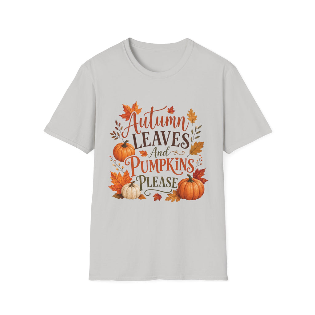Autumn Leaves And Pumpkins Please T-Shirt