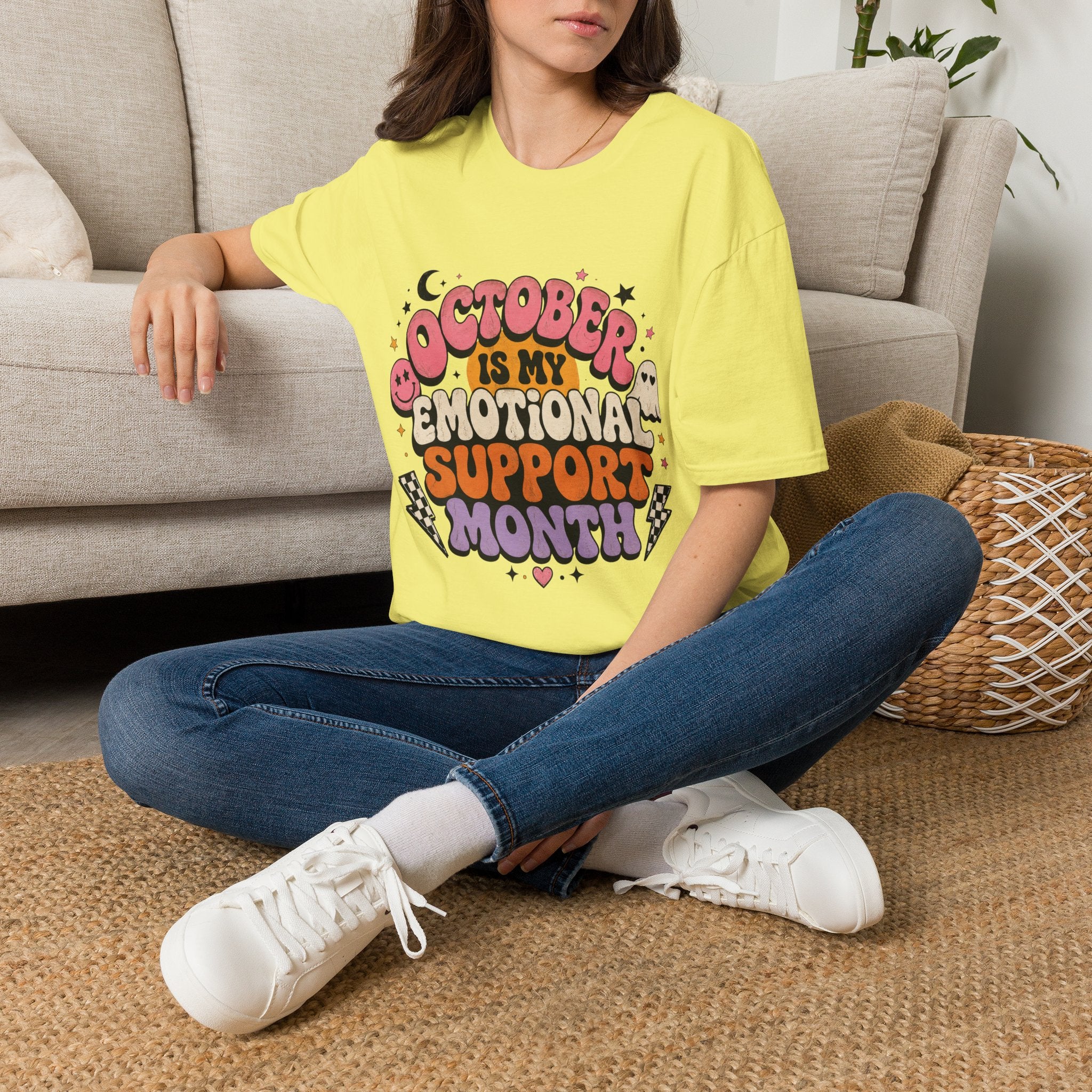 October Is My Emotional Support Month T-Shirt