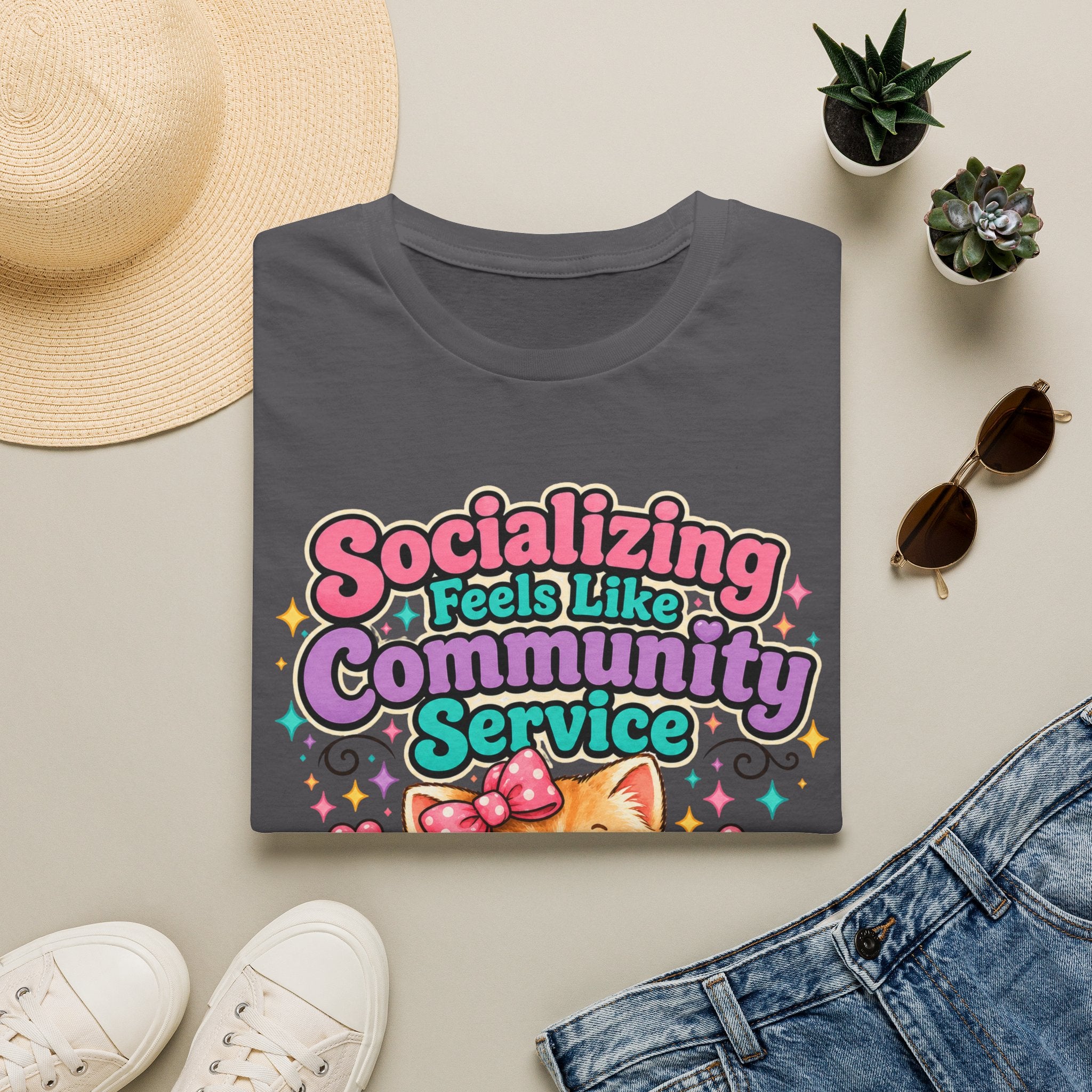 Socializing Feels Like Community Service T-Shirt