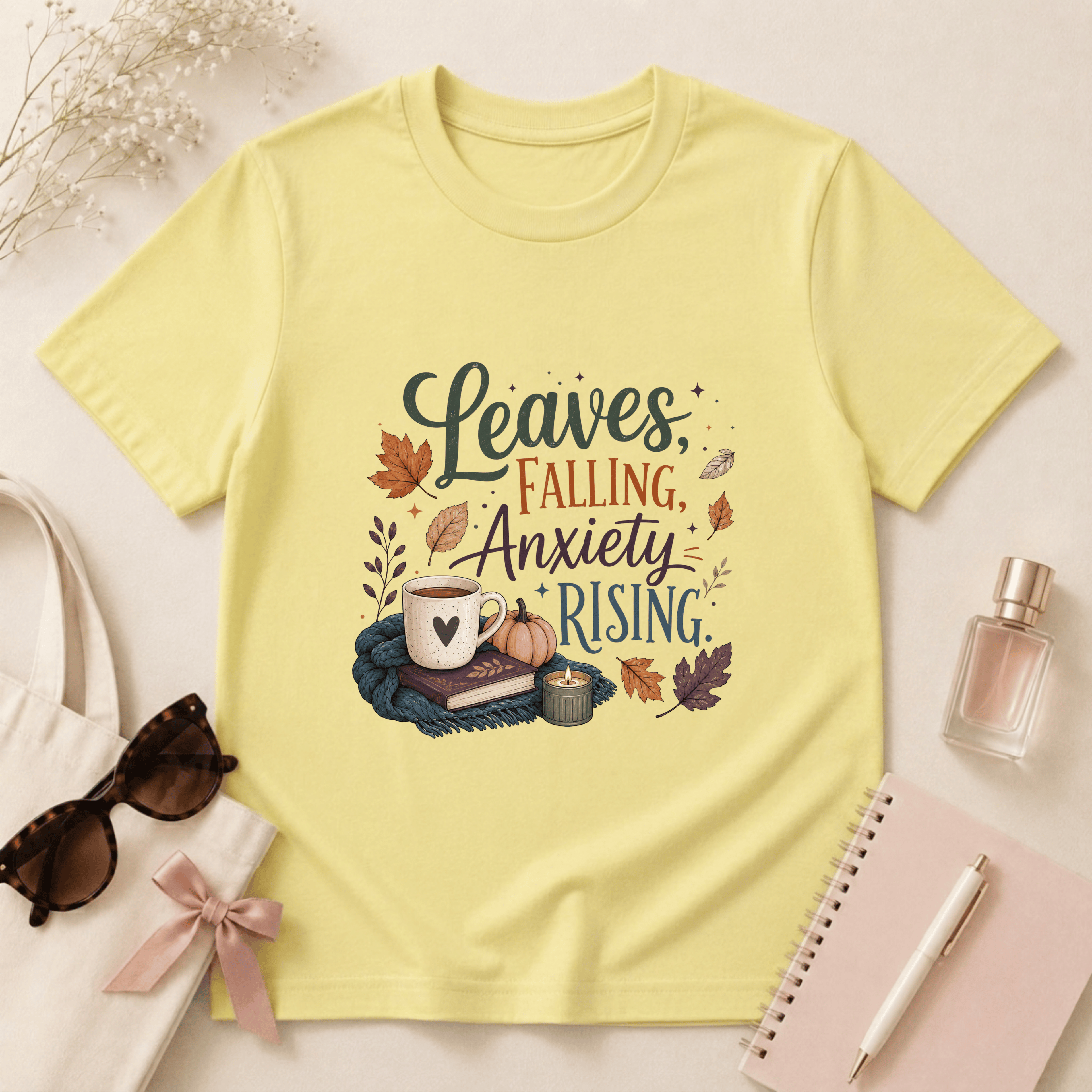 Leaves Falling, Anxiety Rising T-Shirt