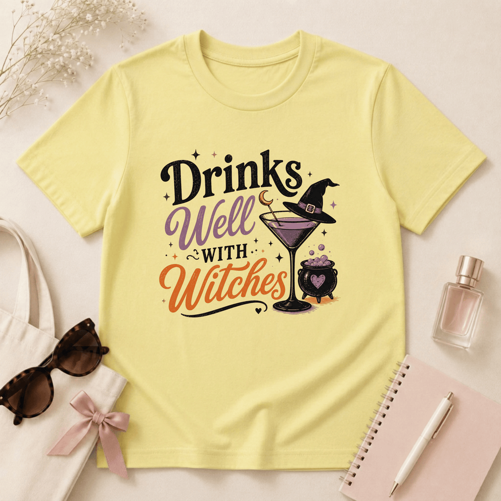 Drinks Well With Witches T-Shirt
