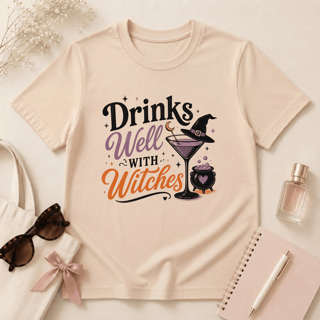 Drinks Well With Witches T-Shirt