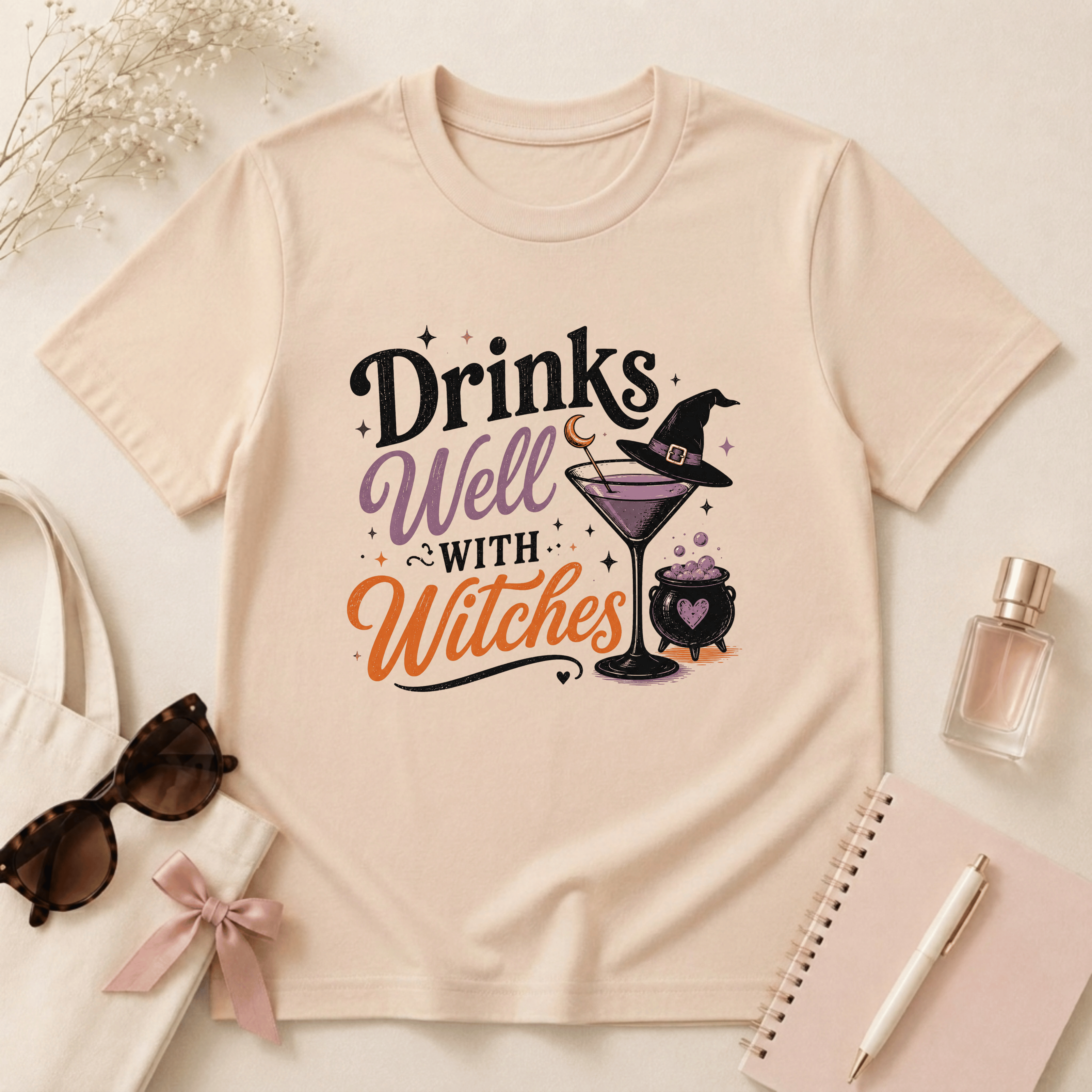 Drinks Well With Witches T-Shirt