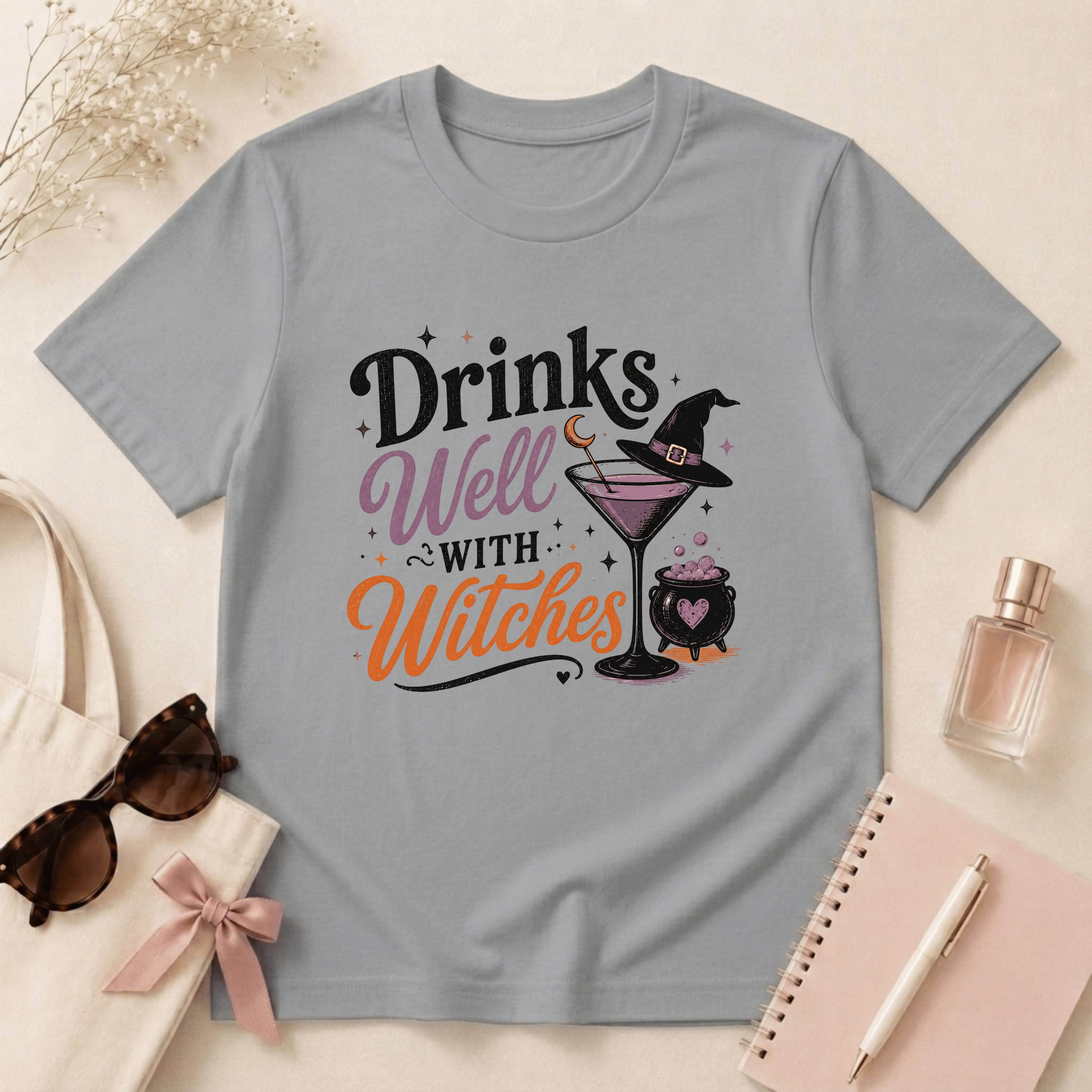 Drinks Well With Witches T-Shirt