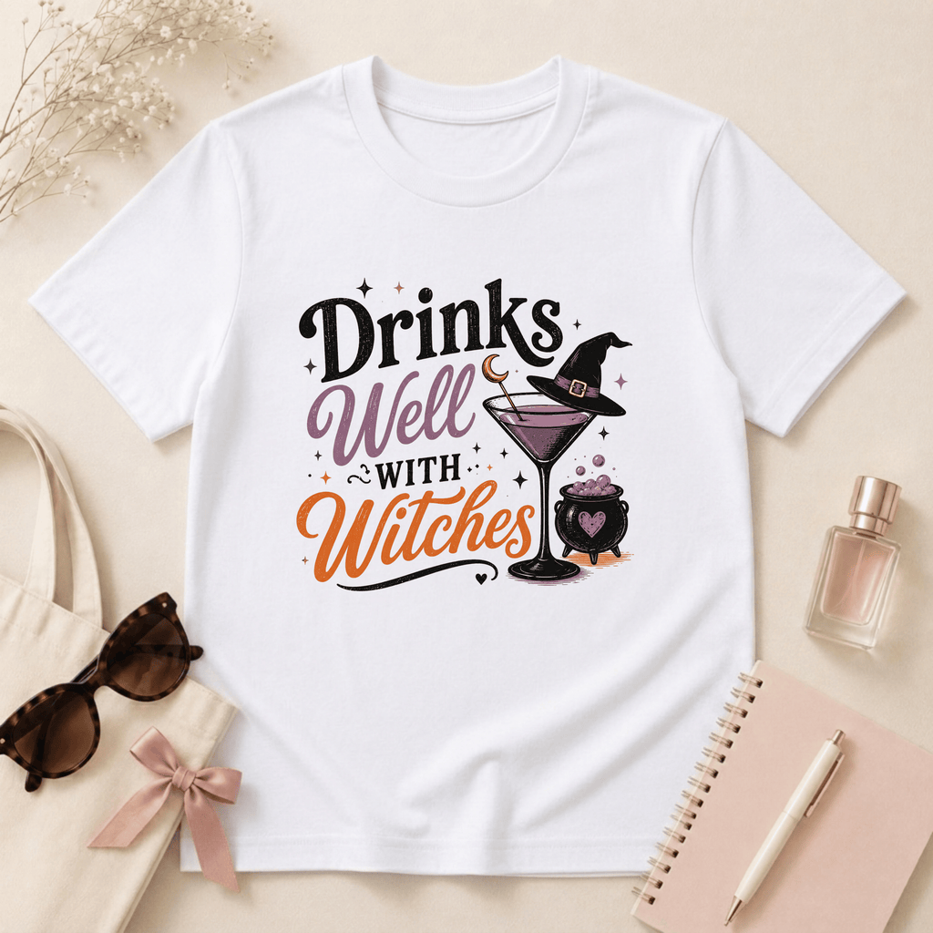 Drinks Well With Witches T-Shirt
